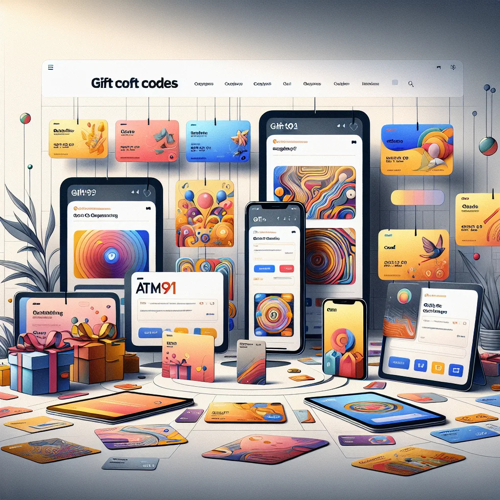 Different types of gift codes on Atm91
